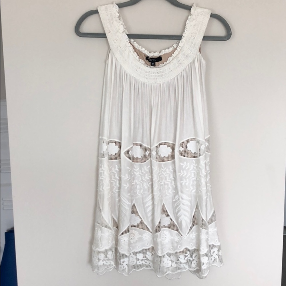 Sky Off the Shoulder White Dress Size Medium